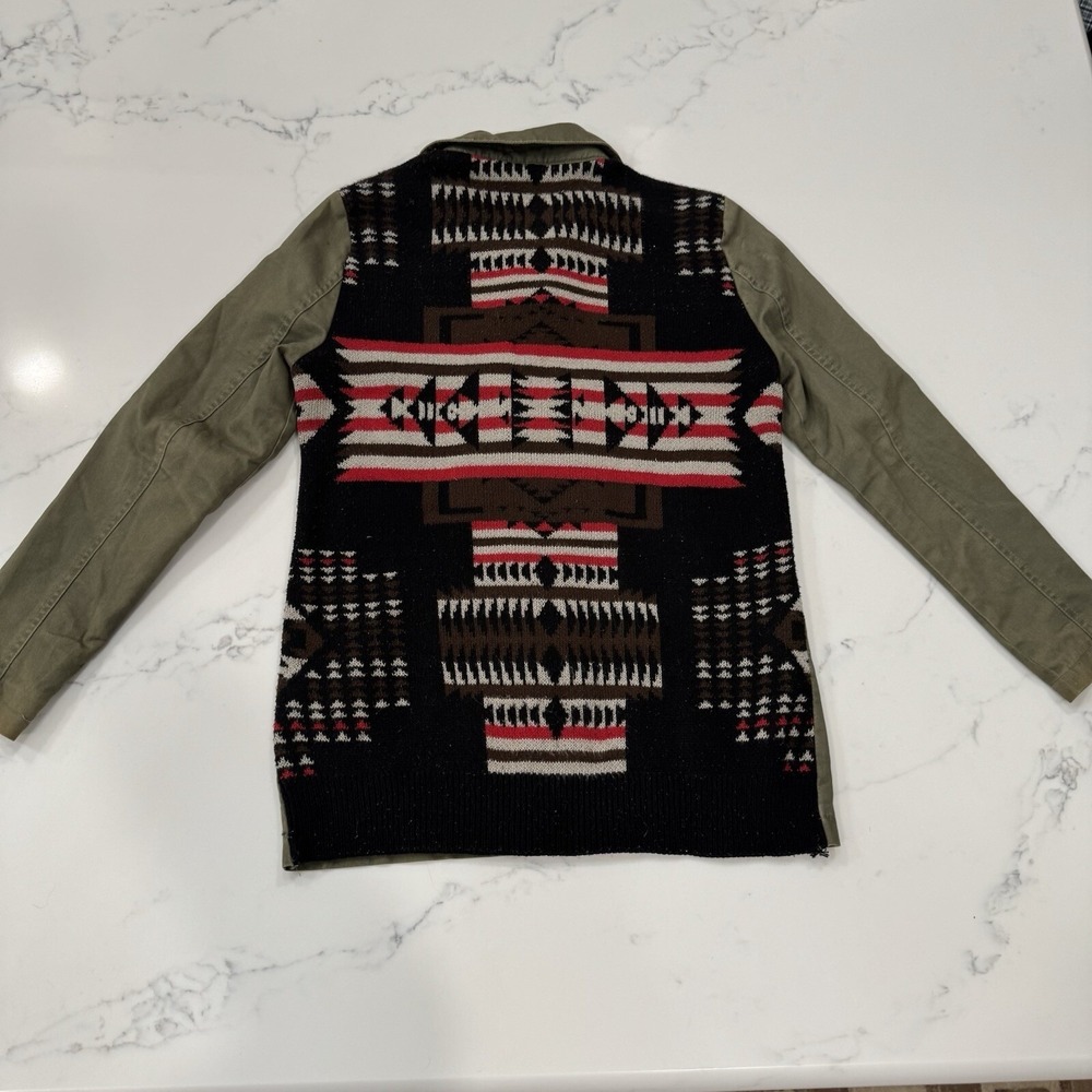 Thread Supply Jacket Womens S‎ Olive Utility Aztec Boho Festival Western